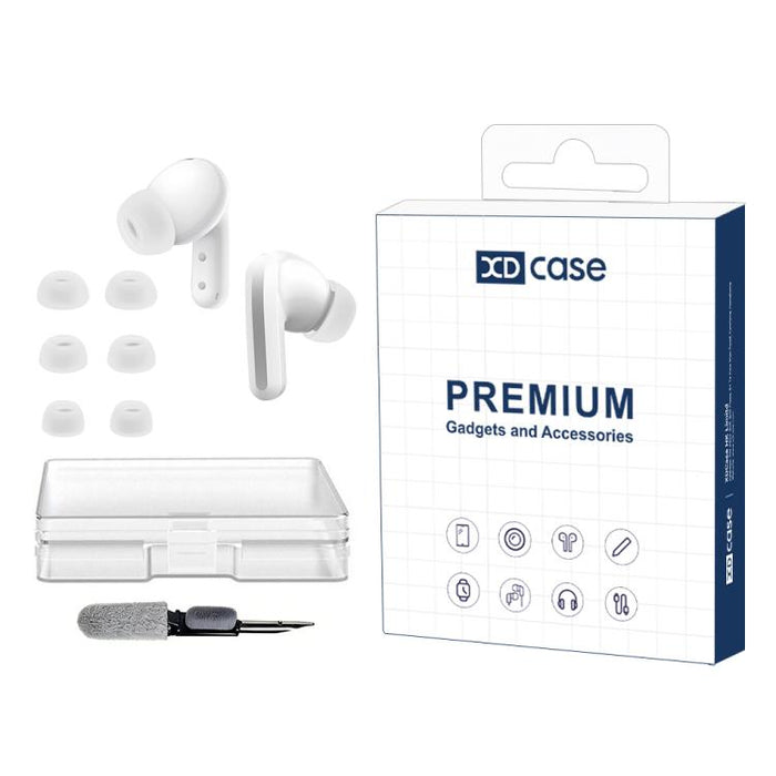 Kit de 3 pares de almohadillas de silicona de repuesto XDcase, tamaños S/M/L, cepillo de limpieza de color aleatorio, For Redmi Buds 6 Pro / 5 Pro / 5