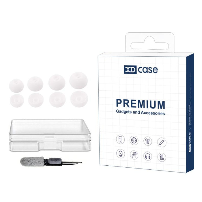 Kit de 4 pares de almohadillas de silicona de repuesto XDcase, tamaños XS/S/M/L, cepillo de limpieza de color aleatorio, For Sennheiser Momentum In-Ear