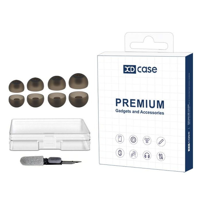 Kit de 4 pares de almohadillas de silicona de repuesto XDcase, tamaños XS/S/M/L, cepillo de limpieza de color aleatorio, For Sennheiser Momentum In-Ear