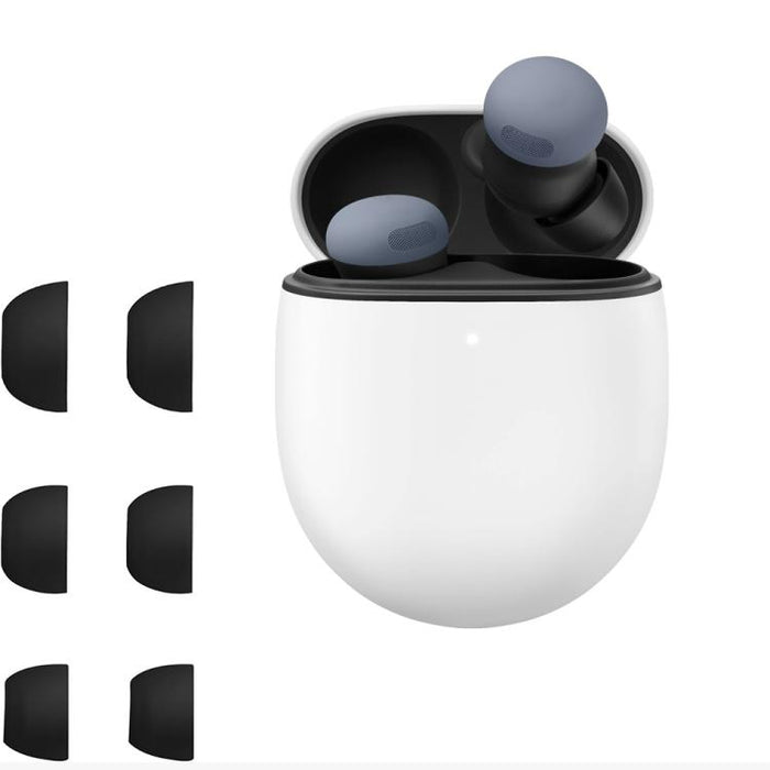 Kit de 3 pares de almohadillas de silicona de repuesto XDcase, tamaños S/M/L, cepillo de limpieza de color aleatorio, For Google Pixel Buds Pro 2 / Buds 2a