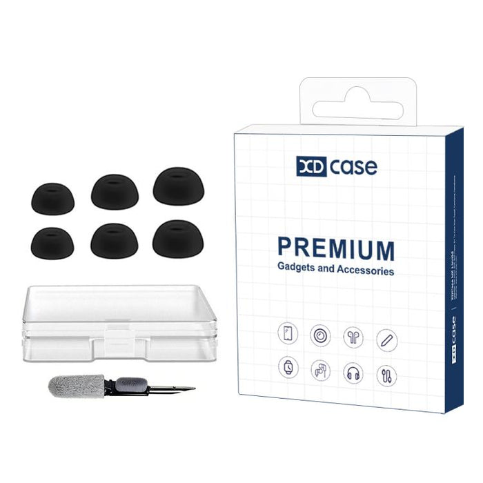 Kit de 3 pares de almohadillas de espuma viscoelástica de repuesto XDcase, tamaños S/M/L, cepillo de limpieza de color aleatorio, For Google Pixel Buds Pro 2 / Buds 2a