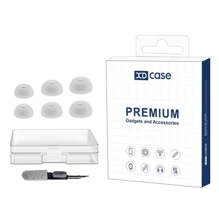 Kit de 3 pares de almohadillas de espuma viscoelástica de repuesto XDcase, tamaños S/M/L, cepillo de limpieza de color aleatorio, For Google Pixel Buds Pro 2 / Buds 2a