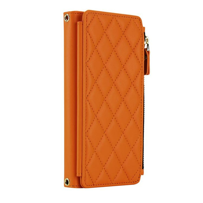 Bolso bandolera Diamond con 9 ranuras para tarjetas y cremallera, funda para teléfono de piel vegana., For iPhone 17 Pro Max, For iPhone 17 Pro, For iPhone 16 Pro Max, For iPhone 16 Pro, For iPhone 15 Pro Max, For iPhone 15 Pro, For iPhone 14 Pro      ...