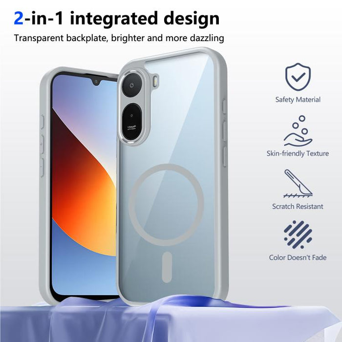 Funda magnética a prueba de golpes para teléfono, con acabado mate y tacto similar a la piel de policarbonato., For Redmi A7 Pro / Poco C85x, For Redmi 15a 5G, For Redmi Turbo 5 5G / Poco X8 Pro 5G, For Redmi Note 15 Pro+ 5G Global 163.3mm             ...