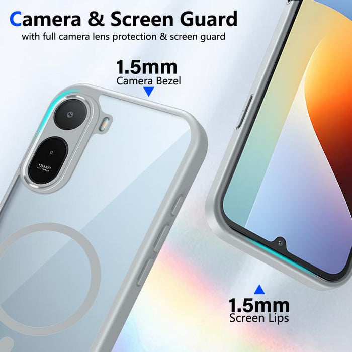 Funda magnética a prueba de golpes para teléfono, con acabado mate y tacto similar a la piel de policarbonato., For Redmi A7 Pro / Poco C85x, For Redmi 15a 5G, For Redmi Turbo 5 5G / Poco X8 Pro 5G, For Redmi Note 15 Pro+ 5G Global 163.3mm             ...