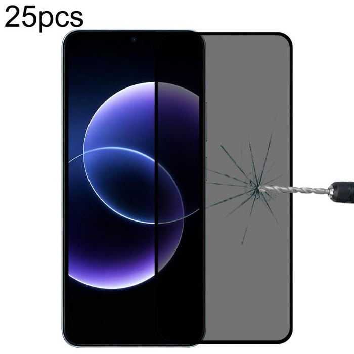 25 láminas de protección de pantalla de vidrio templado con serigrafía anti-espía de cobertura total, For Redmi 17C 4G, For Xiaomi Poco C81x 4G