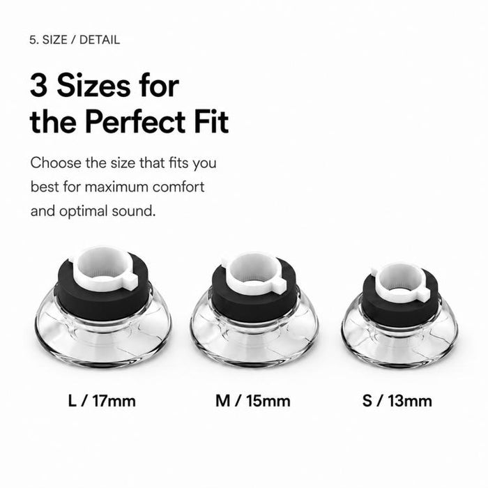 XDcase Juego de 6 almohadillas de TPU de repuesto y kit de esponjas para auriculares, tamaño L, L Size