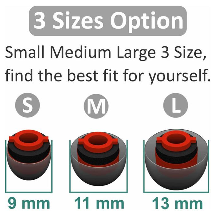 Kit de 3 almohadillas de silicona de repuesto para auriculares XDcase, tamaño M, 3PCS M-Size