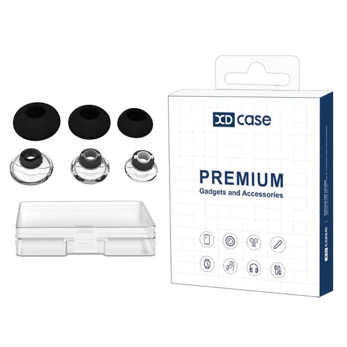 XDcase Juego de 6 almohadillas de TPU de repuesto y kit de esponjas para auriculares, tamaños S/M/L, S/M/L Size