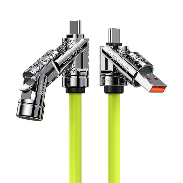 Cable de datos WK WDC-100 Wudao Series USB-A, Tipo-C a Tipo-C, 8 pines, 240 W, 4 en 1, 1.5m