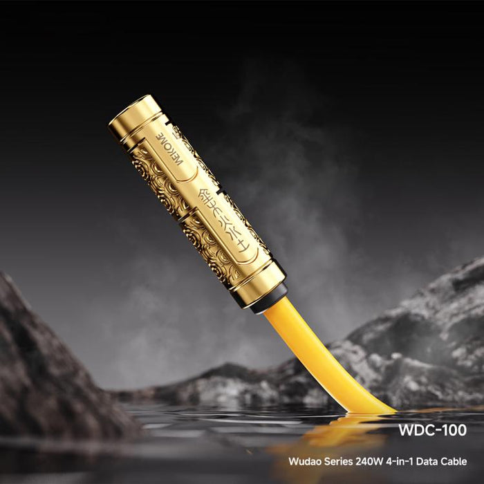 Cable de datos WK WDC-100 Wudao Series USB-A, Tipo-C a Tipo-C, 8 pines, 240 W, 4 en 1, 1.5m