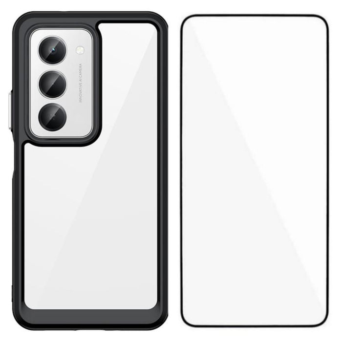Funda para teléfono de TPU acrílico con botones galvanizados WANLONFENG y protector de pantalla, For Redmi K90 Pro Max / Poco F8 Ultra, For Redmi K90 / Poco F8 Pro, For Redmi 15 5G / 4G EU 171mm, For Redmi 15C 5G / 4G EU 173mm                          ...