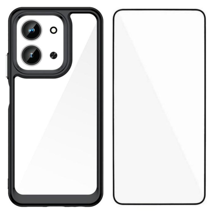 Funda para teléfono de TPU acrílico con botones galvanizados WANLONFENG y protector de pantalla, For Redmi K90 Pro Max / Poco F8 Ultra, For Redmi K90 / Poco F8 Pro, For Redmi 15 5G / 4G EU 171mm, For Redmi 15C 5G / 4G EU 173mm                          ...