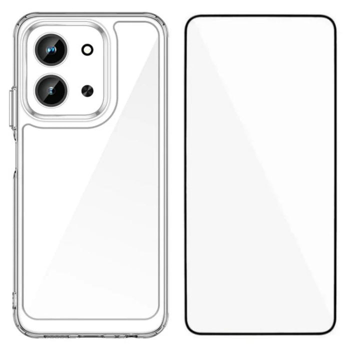 Funda para teléfono de TPU acrílico con botones galvanizados WANLONFENG y protector de pantalla, For Redmi K90 Pro Max / Poco F8 Ultra, For Redmi K90 / Poco F8 Pro, For Redmi 15 5G / 4G EU 171mm, For Redmi 15C 5G / 4G EU 173mm                          ...