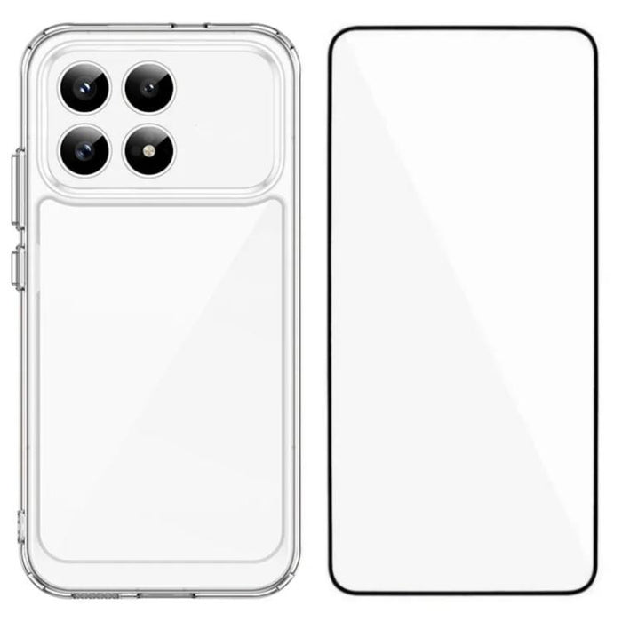 Funda para teléfono de TPU acrílico con botones galvanizados WANLONFENG y protector de pantalla, For Redmi K90 Pro Max / Poco F8 Ultra, For Redmi K90 / Poco F8 Pro, For Redmi 15 5G / 4G EU 171mm, For Redmi 15C 5G / 4G EU 173mm                          ...