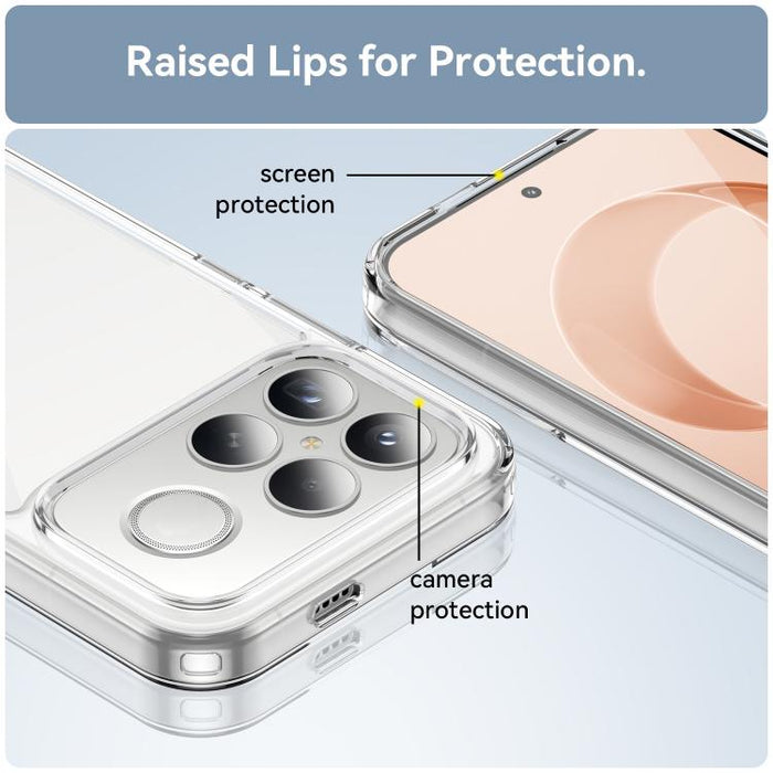 Funda para teléfono de TPU acrílico con botones galvanizados WANLONFENG y protector de pantalla, For Redmi K90 Pro Max / Poco F8 Ultra, For Redmi K90 / Poco F8 Pro, For Redmi 15 5G / 4G EU 171mm, For Redmi 15C 5G / 4G EU 173mm                          ...