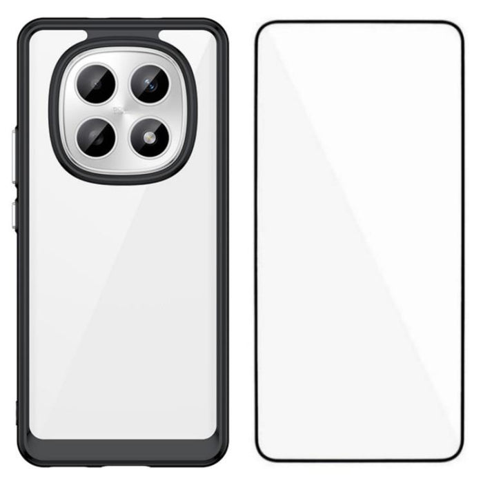 Funda para teléfono de TPU acrílico con botones galvanizados WANLONFENG y protector de pantalla, For Redmi Turbo 5 Max / Poco X8 Pro Max 5G, For Redmi Turbo 5 / Poco X8 Pro 5G, For Redmi Note 15 Pro+ 5G Global 163.3mm                                   ...
