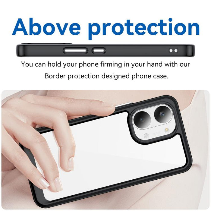 Funda para teléfono de TPU acrílico con botones galvanizados WANLONFENG y protector de pantalla, For Redmi Turbo 5 Max / Poco X8 Pro Max 5G, For Redmi Turbo 5 / Poco X8 Pro 5G, For Redmi Note 15 Pro+ 5G Global 163.3mm                                   ...