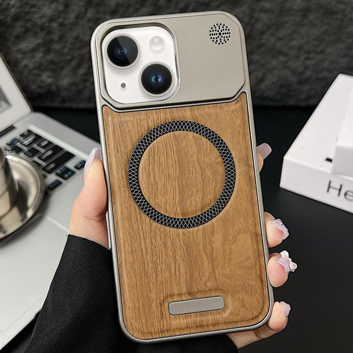 Funda magnética para teléfono de policarbonato con textura de madera y resistente a los golpes, For iPhone 17 Pro Max, For iPhone 17 Pro, For iPhone 17, For iPhone Air, For iPhone 16 Pro Max, For iPhone 16 Pro, For iPhone 16 Plus, For iPhone 16        ...