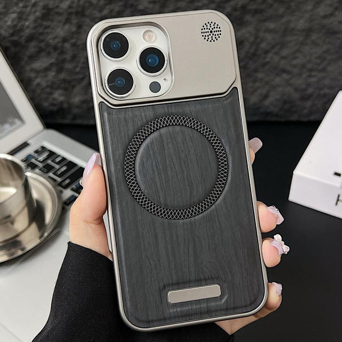 Funda magnética para teléfono de policarbonato con textura de madera y resistente a los golpes, For iPhone 17 Pro Max, For iPhone 17 Pro, For iPhone 17, For iPhone Air, For iPhone 16 Pro Max, For iPhone 16 Pro, For iPhone 16 Plus, For iPhone 16        ...