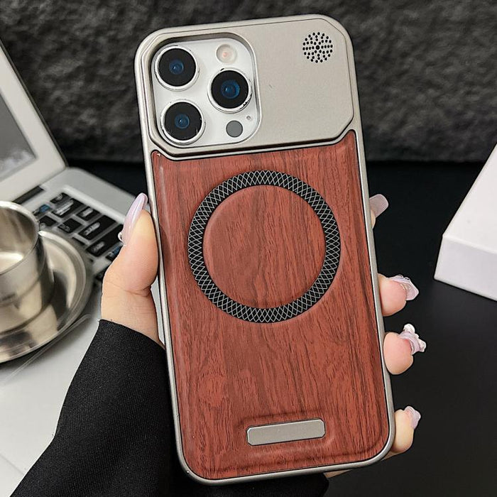 Funda magnética para teléfono de policarbonato con textura de madera y resistente a los golpes, For iPhone 17 Pro Max, For iPhone 17 Pro, For iPhone 17, For iPhone Air, For iPhone 16 Pro Max, For iPhone 16 Pro, For iPhone 16 Plus, For iPhone 16        ...