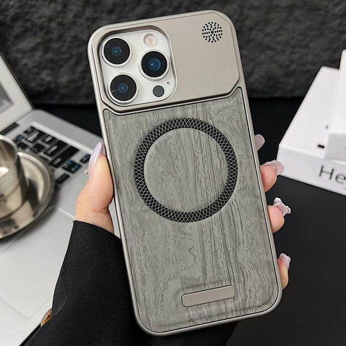 Funda magnética para teléfono de policarbonato con textura de madera y resistente a los golpes, For iPhone 17 Pro Max, For iPhone 17 Pro, For iPhone 17, For iPhone Air, For iPhone 16 Pro Max, For iPhone 16 Pro, For iPhone 16 Plus, For iPhone 16        ...