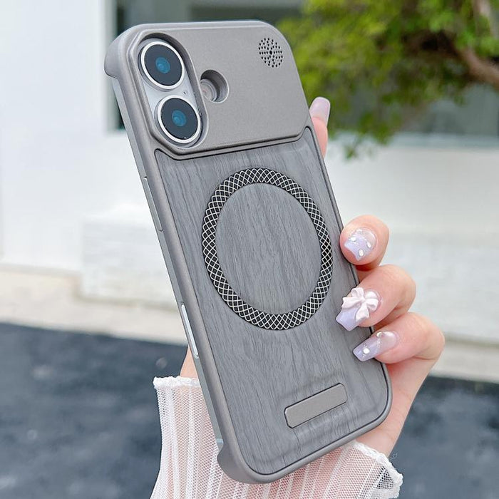 Funda magnética para teléfono de policarbonato con textura de madera y resistente a los golpes, For iPhone 17 Pro Max, For iPhone 17 Pro, For iPhone 17, For iPhone Air, For iPhone 16 Pro Max, For iPhone 16 Pro, For iPhone 16 Plus, For iPhone 16        ...