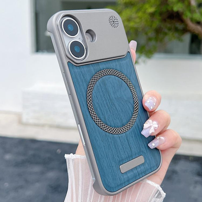 Funda magnética para teléfono de policarbonato con textura de madera y resistente a los golpes, For iPhone 17 Pro Max, For iPhone 17 Pro, For iPhone 17, For iPhone Air, For iPhone 16 Pro Max, For iPhone 16 Pro, For iPhone 16 Plus, For iPhone 16        ...