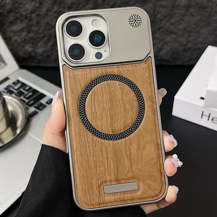 Funda magnética para teléfono de policarbonato con textura de madera y resistente a los golpes, For iPhone 17 Pro Max, For iPhone 17 Pro, For iPhone 17, For iPhone Air, For iPhone 16 Pro Max, For iPhone 16 Pro, For iPhone 16 Plus, For iPhone 16        ...
