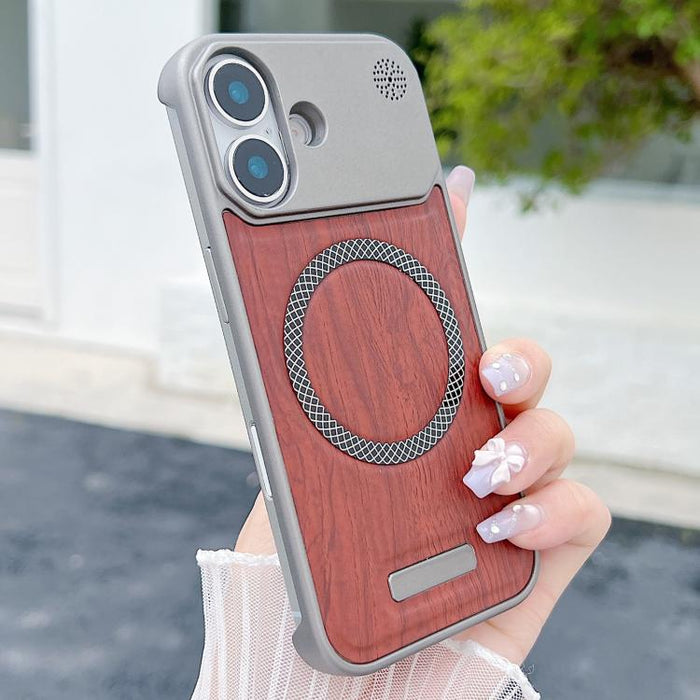 Funda magnética para teléfono de policarbonato con textura de madera y resistente a los golpes, For iPhone 17 Pro Max, For iPhone 17 Pro, For iPhone 17, For iPhone Air, For iPhone 16 Pro Max, For iPhone 16 Pro, For iPhone 16 Plus, For iPhone 16        ...