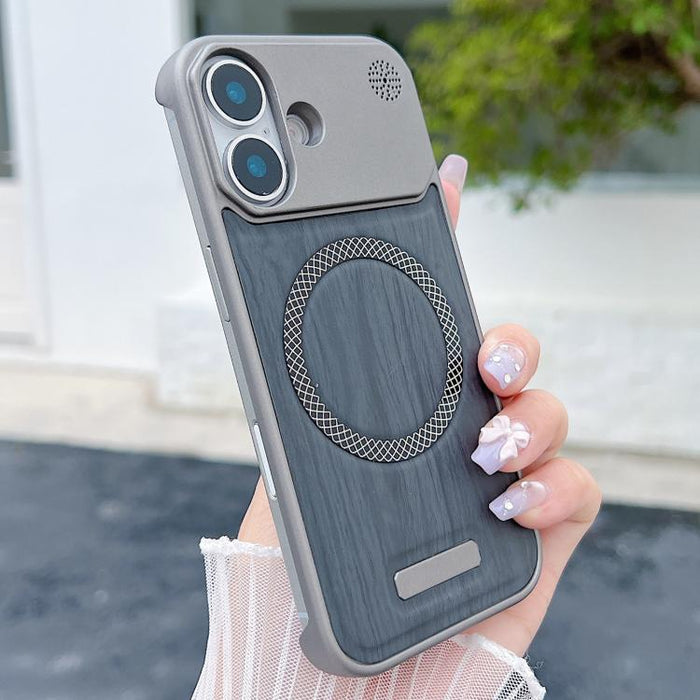 Funda magnética para teléfono de policarbonato con textura de madera y resistente a los golpes, For iPhone 17 Pro Max, For iPhone 17 Pro, For iPhone 17, For iPhone Air, For iPhone 16 Pro Max, For iPhone 16 Pro, For iPhone 16 Plus, For iPhone 16        ...