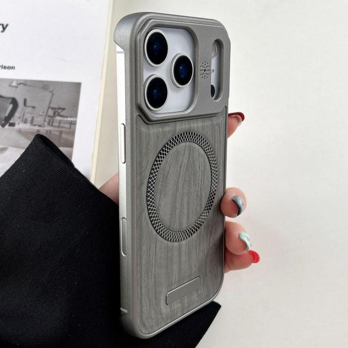 Funda magnética para teléfono de policarbonato con textura de madera y resistente a los golpes, For iPhone 17 Pro Max, For iPhone 17 Pro, For iPhone 17, For iPhone Air, For iPhone 16 Pro Max, For iPhone 16 Pro, For iPhone 16 Plus, For iPhone 16        ...