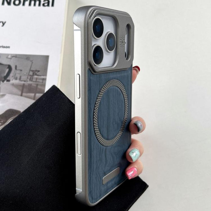 Funda magnética para teléfono de policarbonato con textura de madera y resistente a los golpes, For iPhone 17 Pro Max, For iPhone 17 Pro, For iPhone 17, For iPhone Air, For iPhone 16 Pro Max, For iPhone 16 Pro, For iPhone 16 Plus, For iPhone 16        ...