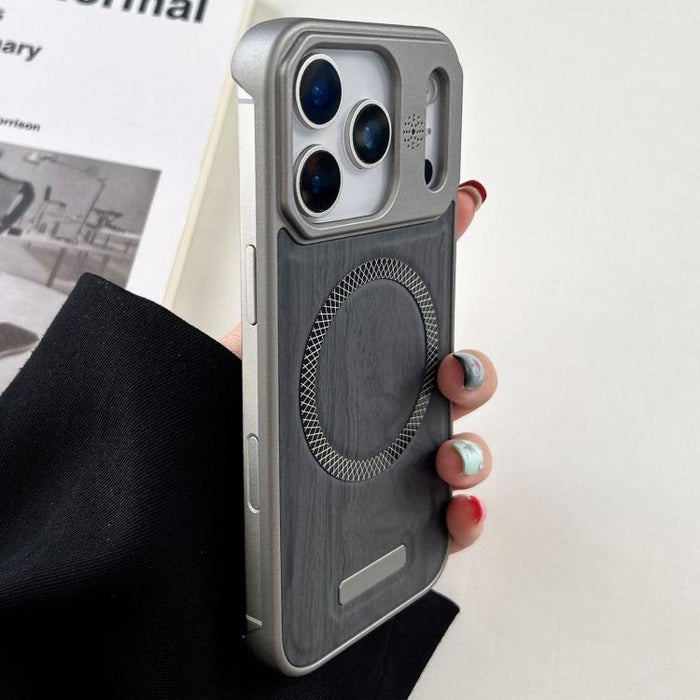 Funda magnética para teléfono de policarbonato con textura de madera y resistente a los golpes, For iPhone 17 Pro Max, For iPhone 17 Pro, For iPhone 17, For iPhone Air, For iPhone 16 Pro Max, For iPhone 16 Pro, For iPhone 16 Plus, For iPhone 16        ...