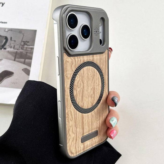 Funda magnética para teléfono de policarbonato con textura de madera y resistente a los golpes, For iPhone 17 Pro Max, For iPhone 17 Pro, For iPhone 17, For iPhone Air, For iPhone 16 Pro Max, For iPhone 16 Pro, For iPhone 16 Plus, For iPhone 16        ...