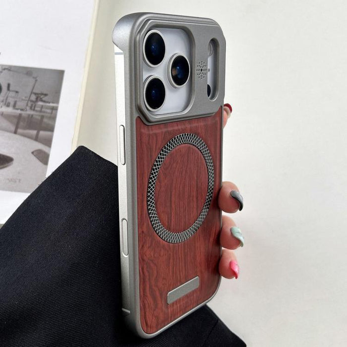 Funda magnética para teléfono de policarbonato con textura de madera y resistente a los golpes, For iPhone 17 Pro Max, For iPhone 17 Pro, For iPhone 17, For iPhone Air, For iPhone 16 Pro Max, For iPhone 16 Pro, For iPhone 16 Plus, For iPhone 16        ...
