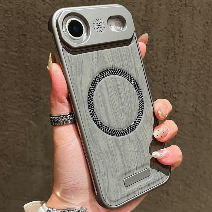 Funda magnética para teléfono de policarbonato con textura de madera y resistente a los golpes, For iPhone 17 Pro Max, For iPhone 17 Pro, For iPhone 17, For iPhone Air, For iPhone 16 Pro Max, For iPhone 16 Pro, For iPhone 16 Plus, For iPhone 16        ...