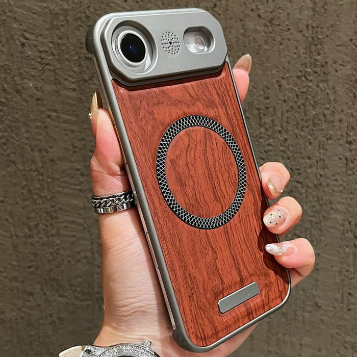 Funda magnética para teléfono de policarbonato con textura de madera y resistente a los golpes, For iPhone 17 Pro Max, For iPhone 17 Pro, For iPhone 17, For iPhone Air, For iPhone 16 Pro Max, For iPhone 16 Pro, For iPhone 16 Plus, For iPhone 16        ...