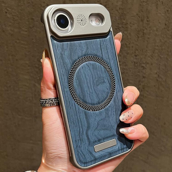 Funda magnética para teléfono de policarbonato con textura de madera y resistente a los golpes, For iPhone 17 Pro Max, For iPhone 17 Pro, For iPhone 17, For iPhone Air, For iPhone 16 Pro Max, For iPhone 16 Pro, For iPhone 16 Plus, For iPhone 16        ...