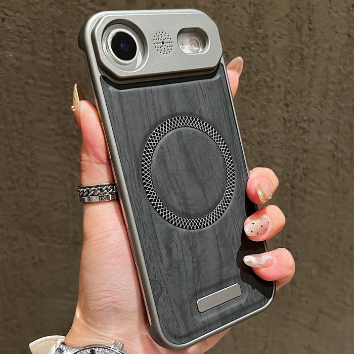 Funda magnética para teléfono de policarbonato con textura de madera y resistente a los golpes, For iPhone 17 Pro Max, For iPhone 17 Pro, For iPhone 17, For iPhone Air, For iPhone 16 Pro Max, For iPhone 16 Pro, For iPhone 16 Plus, For iPhone 16        ...
