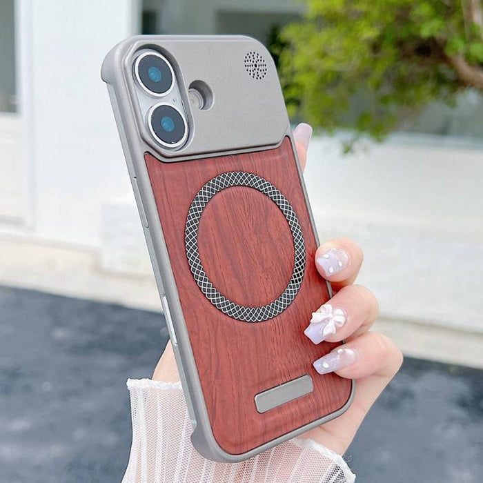 Funda magnética para teléfono de policarbonato con textura de madera y resistente a los golpes, For iPhone 17 Pro Max, For iPhone 17 Pro, For iPhone 17, For iPhone Air, For iPhone 16 Pro Max, For iPhone 16 Pro, For iPhone 16 Plus, For iPhone 16        ...