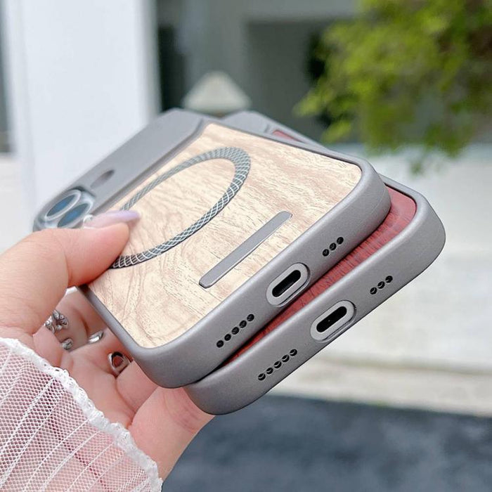 Funda magnética para teléfono de policarbonato con textura de madera y resistente a los golpes, For iPhone 17 Pro Max, For iPhone 17 Pro, For iPhone 17, For iPhone Air, For iPhone 16 Pro Max, For iPhone 16 Pro, For iPhone 16 Plus, For iPhone 16        ...