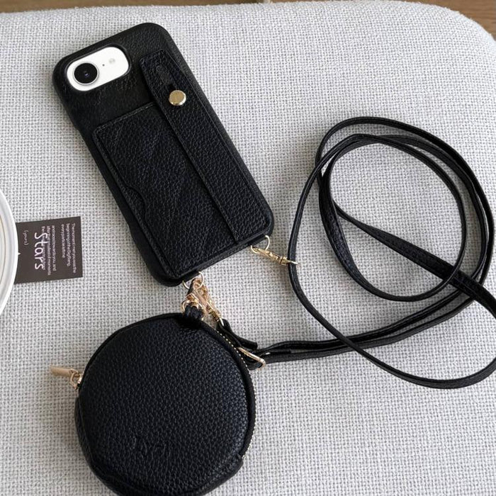 Funda para teléfono de PU con diseño de diamantes, ranura para tarjeta y cartera pequeña., For iPhone 17e / 16e, For iPhone 17 Pro Max, For iPhone 17 Pro, For iPhone 17, For iPhone Air, For iPhone 16 Pro Max, For iPhone 16 Pro, For iPhone 16 Plus      ...