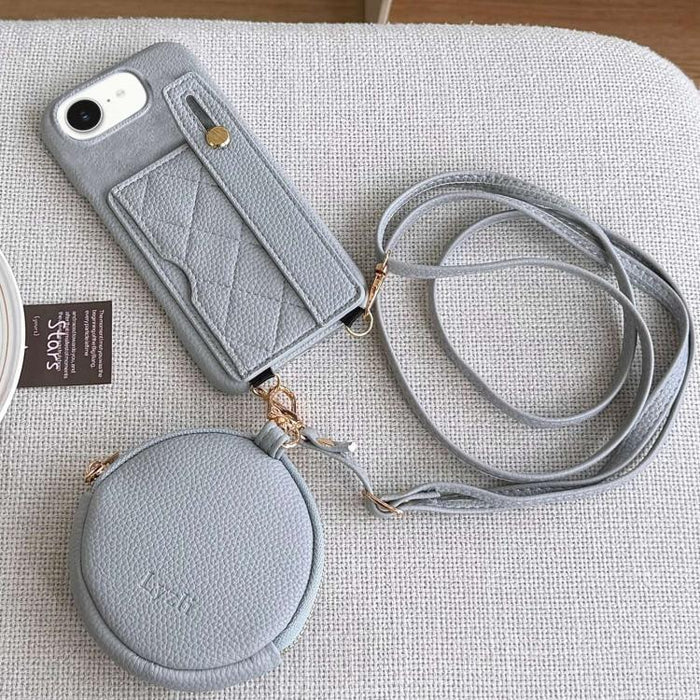 Funda para teléfono de PU con diseño de diamantes, ranura para tarjeta y cartera pequeña., For iPhone 17e / 16e, For iPhone 17 Pro Max, For iPhone 17 Pro, For iPhone 17, For iPhone Air, For iPhone 16 Pro Max, For iPhone 16 Pro, For iPhone 16 Plus      ...
