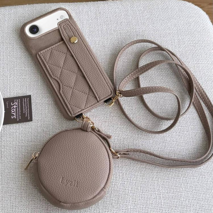 Funda para teléfono de PU con diseño de diamantes, ranura para tarjeta y cartera pequeña., For iPhone 17e / 16e, For iPhone 17 Pro Max, For iPhone 17 Pro, For iPhone 17, For iPhone Air, For iPhone 16 Pro Max, For iPhone 16 Pro, For iPhone 16 Plus      ...