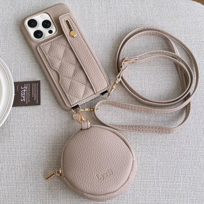 Funda para teléfono de PU con diseño de diamantes, ranura para tarjeta y cartera pequeña., For iPhone 17e / 16e, For iPhone 17 Pro Max, For iPhone 17 Pro, For iPhone 17, For iPhone Air, For iPhone 16 Pro Max, For iPhone 16 Pro, For iPhone 16 Plus      ...