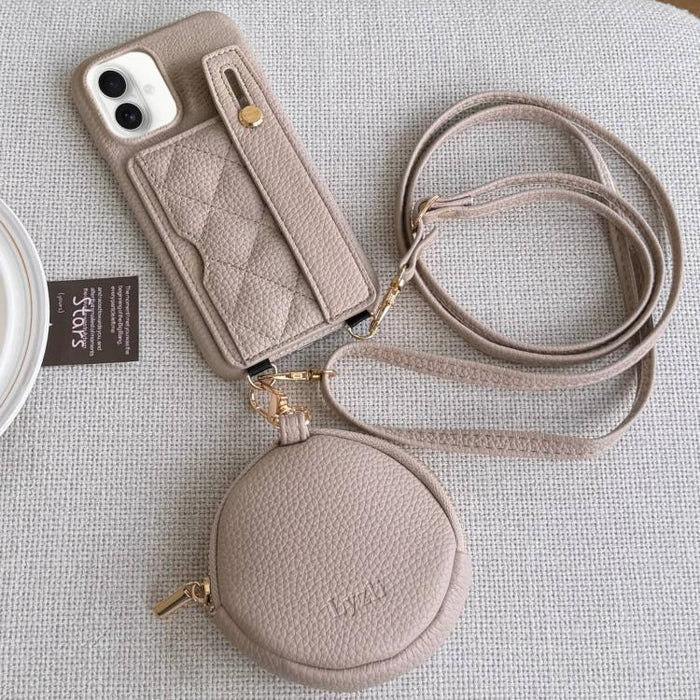 Funda para teléfono de PU con diseño de diamantes, ranura para tarjeta y cartera pequeña., For iPhone 17e / 16e, For iPhone 17 Pro Max, For iPhone 17 Pro, For iPhone 17, For iPhone Air, For iPhone 16 Pro Max, For iPhone 16 Pro, For iPhone 16 Plus      ...