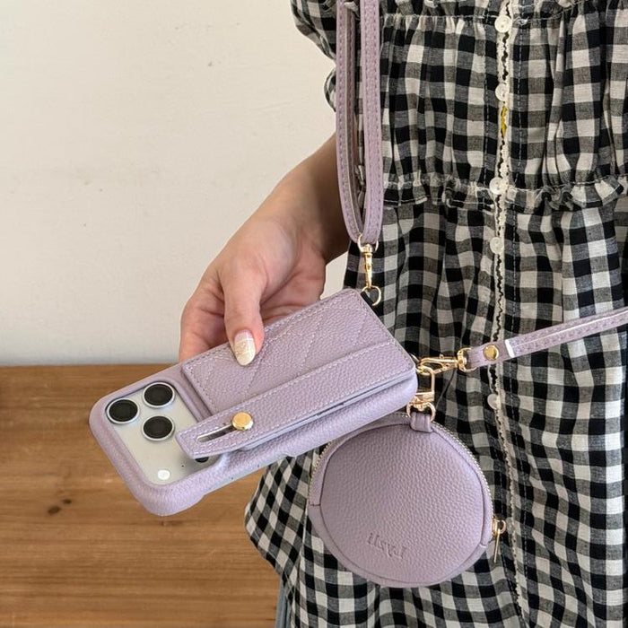 Funda para teléfono de PU con diseño de diamantes, ranura para tarjeta y cartera pequeña., For iPhone 13, For iPhone 13 mini, For iPhone 12, For iPhone 12 Pro Max, For iPhone 12 Pro, For iPhone 12 mini, For iPhone 11 Pro Max, For iPhone 11             ...