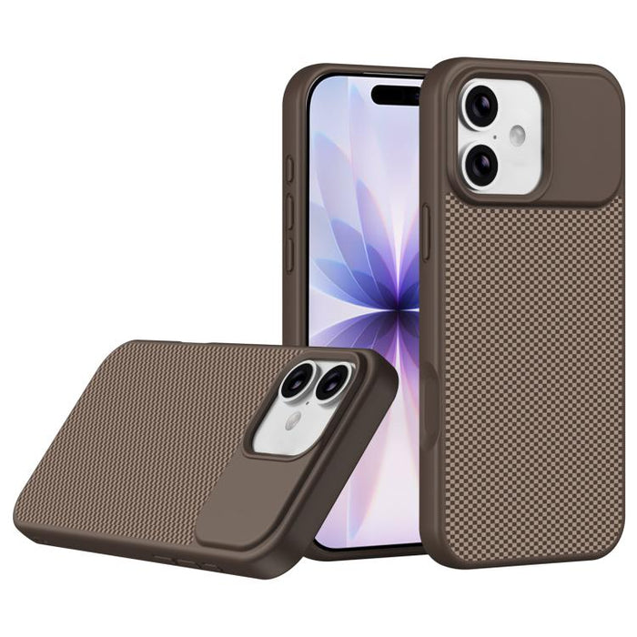 Funda para teléfono magnética a prueba de golpes con borde suave de TPU con textura de fibra de carbono, For iPhone 17 Pro Max, For iPhone 17 Pro, For iPhone 17, For iPhone 16 Pro Max, For iPhone 16 Pro, For iPhone 16