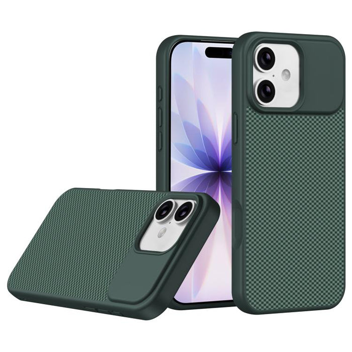 Funda para teléfono magnética a prueba de golpes con borde suave de TPU con textura de fibra de carbono, For iPhone 17 Pro Max, For iPhone 17 Pro, For iPhone 17, For iPhone 16 Pro Max, For iPhone 16 Pro, For iPhone 16